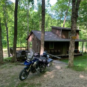 Motorcycle at Cabin