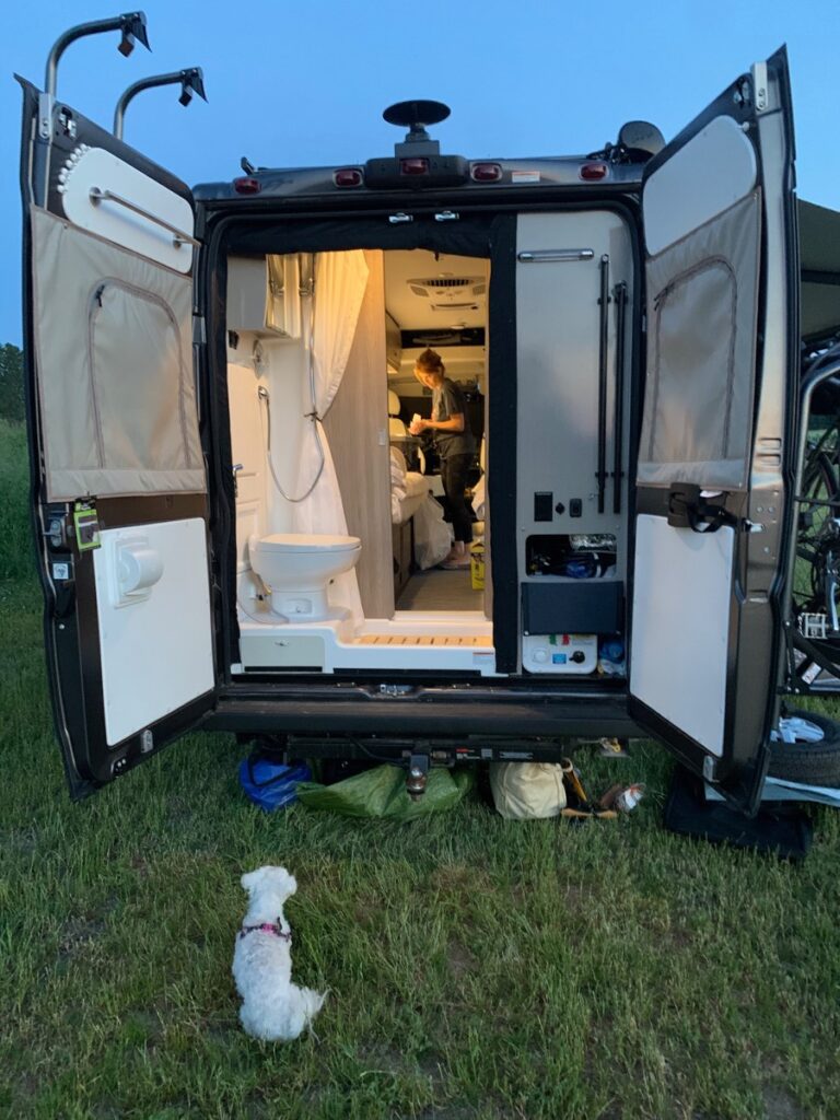 Rear of Travato Van